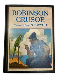 1945 Robinson Crusoe Wyeth Illustrated Book