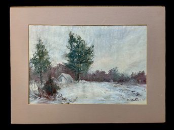 M.J. Marcucci Pastel Winter Landscape