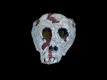 Strange Little Folk Art Clay Bleeding Skull