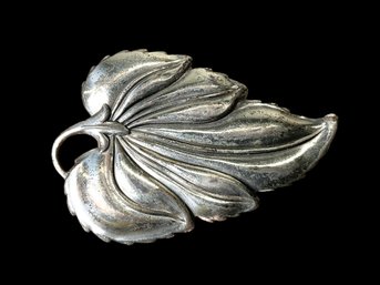 Sterling Silver Danecraft Leaf Brooch