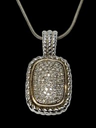 Alwand Vahan 14K Gold And Sterling Silver Pave Cluster Diamond Pendant