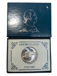 Uncirculated 1982 George Washington Birthday Half Dollar 90 Percent Silver
