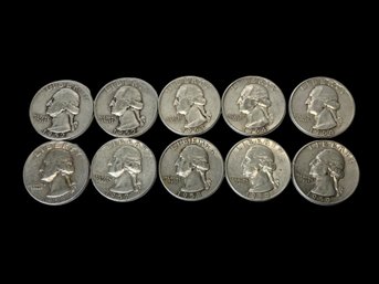 10 -  90 Percent Silver Washington Quarters