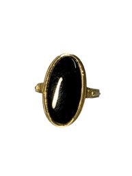 Onyx And 10K Antique Cocktail Ring