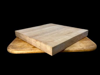 Two Vintage Butcher Block Cutting Boards