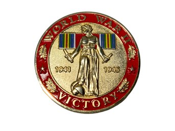 Commemorative World War II 1941-1945 Victory Honorable Service Challenge Coin Modern Era