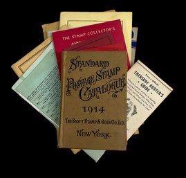 Lot Of Vintage And Antique Stamp Collecting Books 1914 Standard Scott Co. 1934 Annual Etc