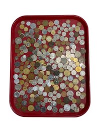 Tray Lot Of Antique And Vintage Foreign World Coins Including Hong Kong China Canada 19th C And Later