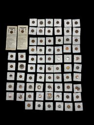 Large Lot Of Carded Lincoln Pennies From The 1900s Through 2000 Including A Couple Of Errors