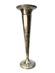 Sterling Silver 13 Inch Tall Trumpet Vase