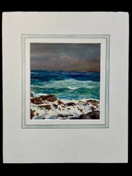 Watercolor Of Moody Seas By Mystery Artist