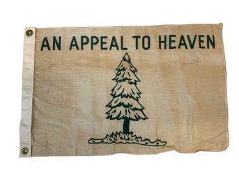 Vintage Printed Flag An Appeal To Heaven Pine Tree Revolutionary War George Washington