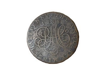 1788 Anglesey Mines English Half Penny Token Druid Coin