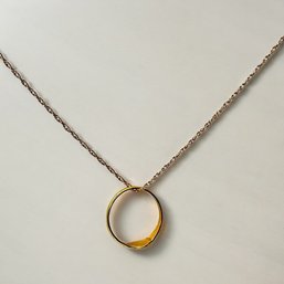 Dainty 14 Kt  Gold Chain With 10 Kt Antique Baby Ring