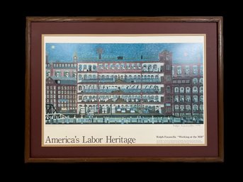 Hand Signed Print Of Ralph Fasanellas Working At The Mill