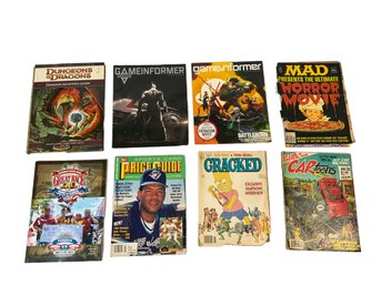 Various Vintage Magazines Comics Etc Mad Cracked Gameinformer Dungeons Dragons Cartoons Etc