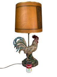 Vintage Porcelain Rooster Table Lamp.