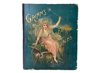 1890 McLoughlin Grimms Fairy Tales Antique Book