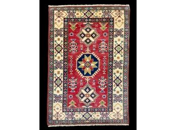 Handwoven Pakistani Rug Wool And Cotton C