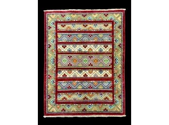 Handwoven Pakistani Rug Wool And Cotton B