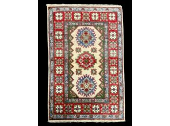 Handwoven Pakistani Rug Wool And Cotton