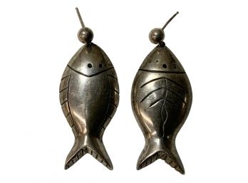 Aleut Artist Denise Wallace Fish Earrings Sterling