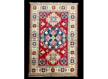 Handwoven Pakistani Rug Wool And Cotton E