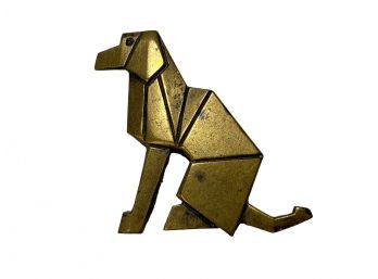 Antique Art Deco Egyptian Revival Pointer Dog Pin