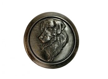 Vintage Golden Retriever Dog Belt Buckle Cast Metal