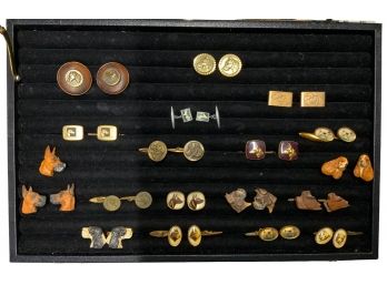 Collection Of Antique Cufflinks, Tie Tacks Etc