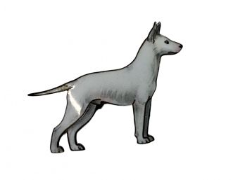 Sterling And Enamel Dog Pin Swiss Shepherd