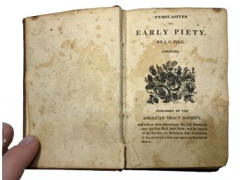 1840s Religious Book Early Piety JG Pike
