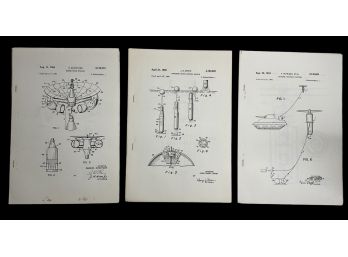 Weird Futurist Printed US Patents Schnitzer Manned Space Station Water Launched Missile Hovering