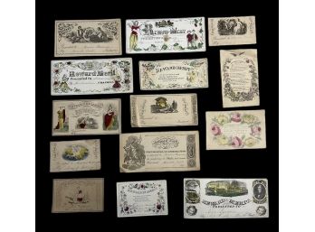 Antique Victorian Reward Of Merit Cards Colored Liberty Eagle Cayudutta Andrew Jackson Washington Etc