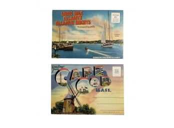 Vintage Cape Cod And Woods Hole Falmouth Postcard Books Tichnor Quality Views