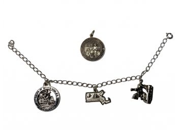 Sterling Seven Gables Salem Charm Bracelet