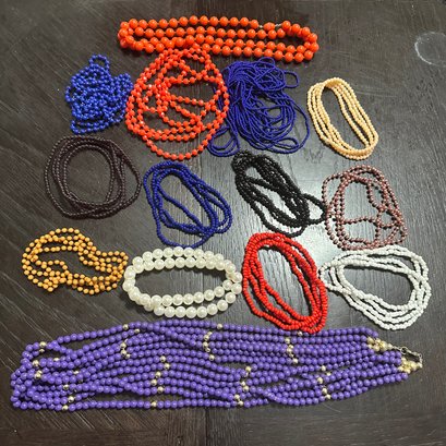 Lot Of Assorted Vintage Beaded Necklaces