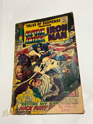 Tales Of Suspense #92 Captain America And Iron Man 1967 Comic Book