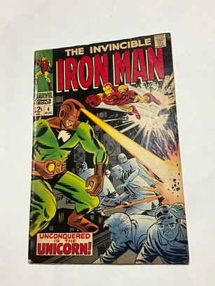 The Invincible Iron Man #4 Unconquered Is The Unicorn 1968 Comic Book