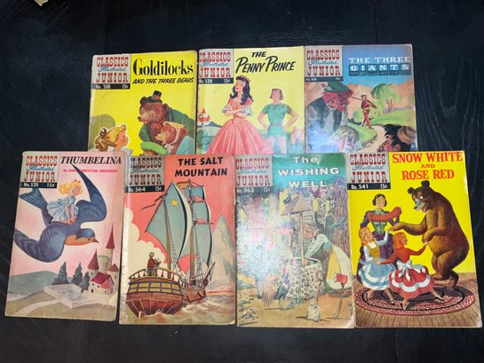 Vintage Classics Illustrated Junior Comic Books