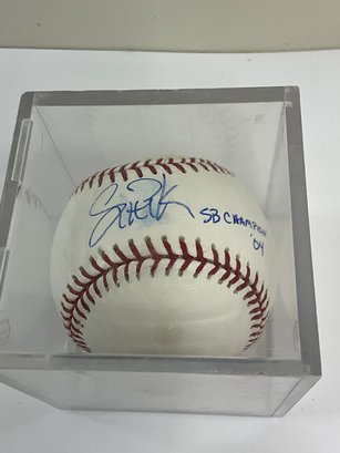 Scott Podsednik Autographed Baseball SB (stolen Base) Champion 04