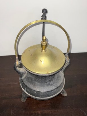 Cast Iron & Brass Antique Farmhouse Fireplace Hearth Fire Lighter Smudge Pot