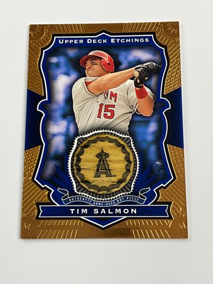 Tim Salmon 2004 Upper Deck Baseball Etchings Bat Card