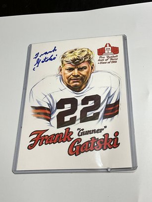 Frank Gunnar Gatski Autograph Cleveland HOF