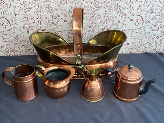 Group Of Vintage Copper And Brass