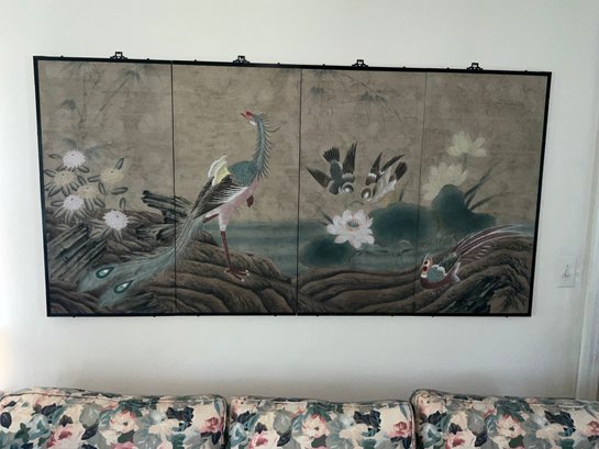 Beautiful 4 Panel Asian Wall Art