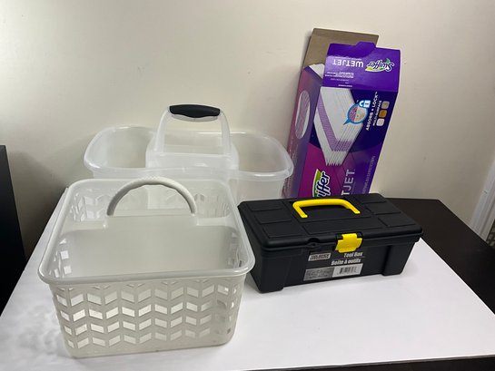 Swiffer Wet Jet Mop Pads, Plastic Toolbox And More