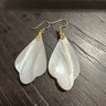 Vintage Shell Style Gold Trim Earrings