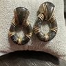 Gorgeous Stone And Silver Vintage Earrings