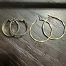 Lot Of 2 Pairs Of Gold Tone Hoops